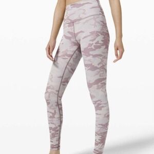 Lululemon Wunder Under High Rise Leggings 28.5" Size 6‎ Incognito Camo Yoga Gym